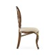 Sheraton Style Walnut & Gilded Oval Back Side Chair