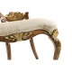 Sheraton Style Walnut & Gilded Oval Back Side Chair