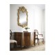 Sheraton Style Walnut & Gilded Oval Back Side Chair