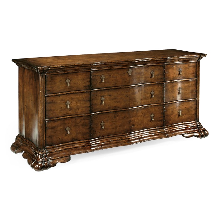 Dutch style large triple chest nine drawers