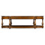 Large oval walnut coffee table