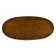 Large oval walnut coffee table