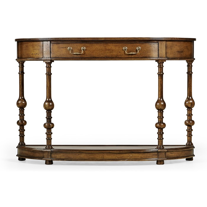 Demilune walnut console (Small)