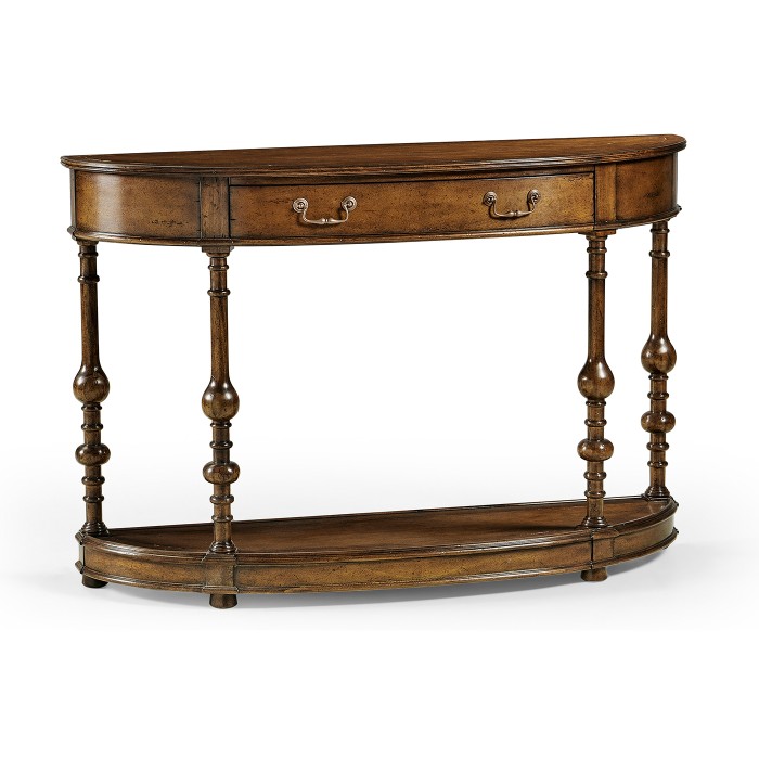 Demilune walnut console (Small)