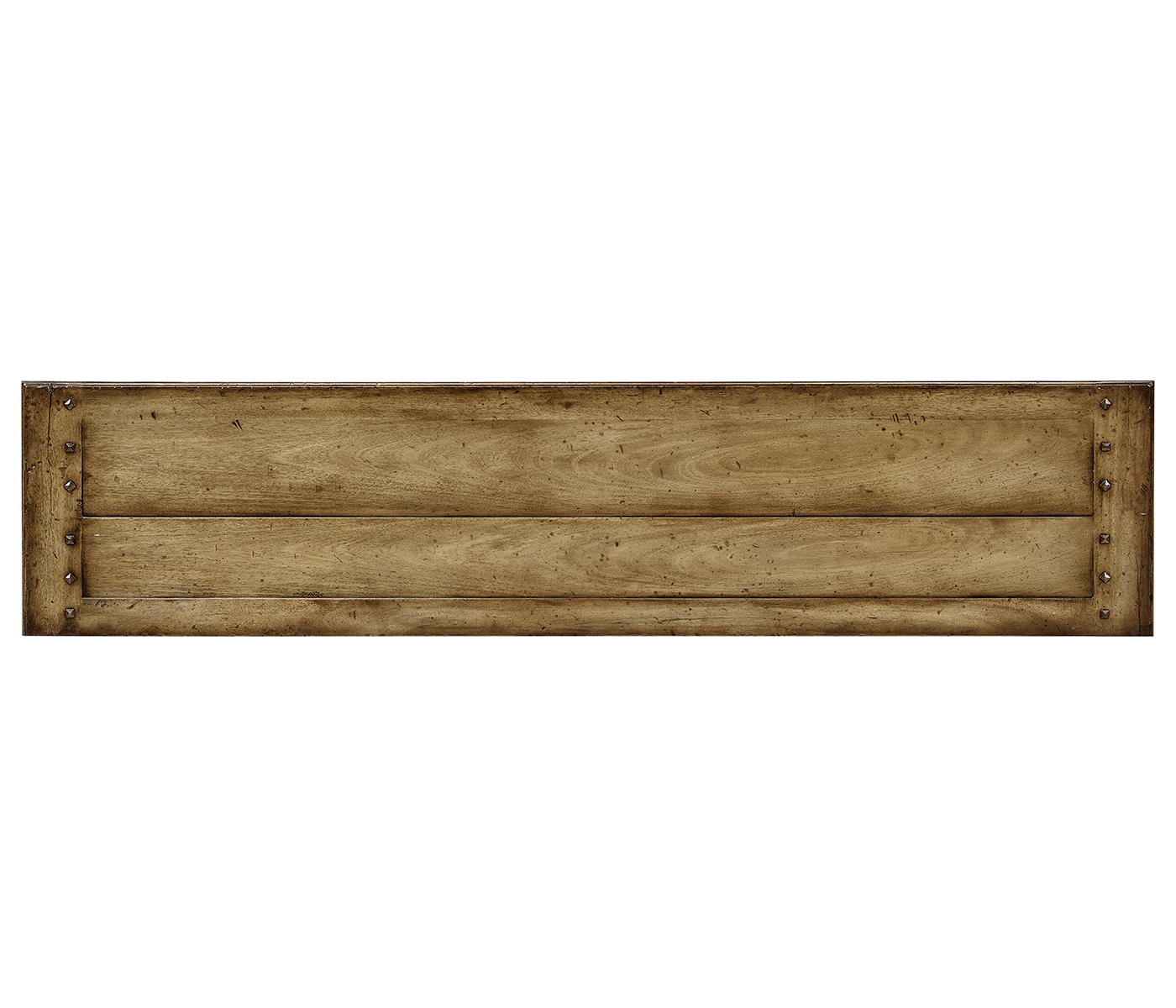 Casual Double Narrow Medium Driftwood Cabinet with Twin Cupboards