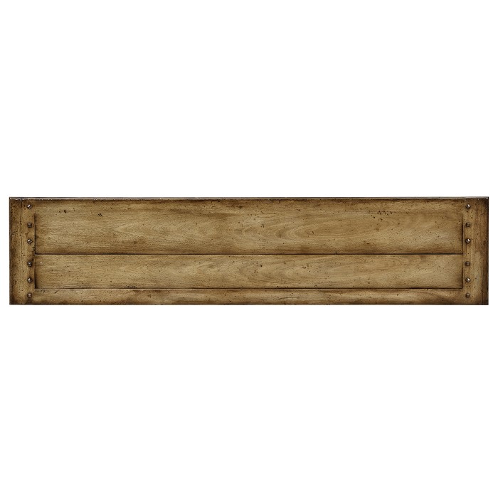 Casual Double Narrow Medium Driftwood Cabinet with Twin Cupboards