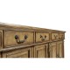 Casual Double Narrow Medium Driftwood Cabinet with Twin Cupboards