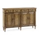 Casual Double Narrow Medium Driftwood Cabinet with Twin Cupboards