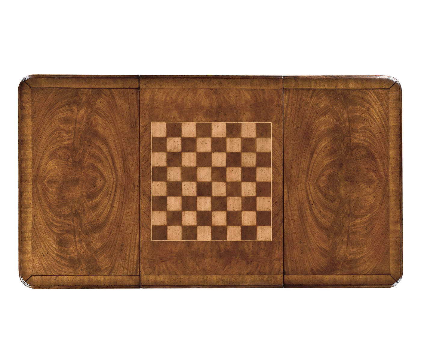 Rectangular walnut games coffee table