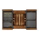 Rectangular walnut games coffee table