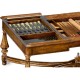 Rectangular walnut games coffee table