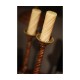 Pair of Barley Twist Walnut Candlesticks