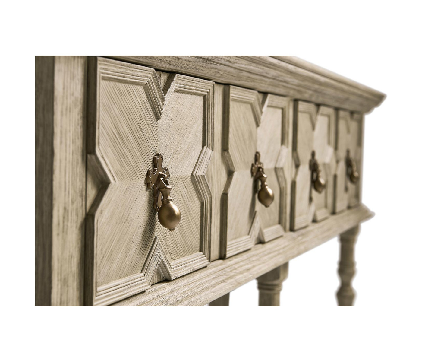Traditional Tudor Style Grey Oak Buffet