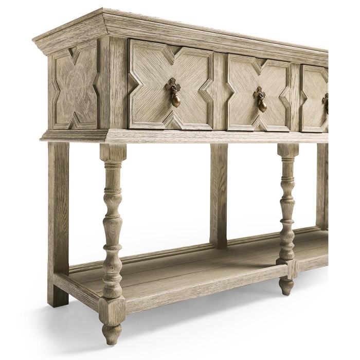 Traditional Tudor Style Grey Oak Buffet