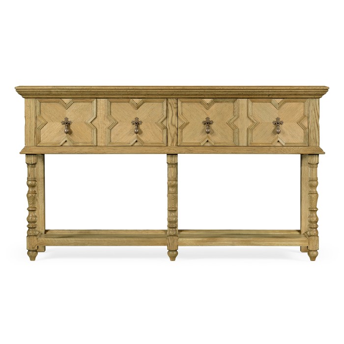 Traditional Tudor Style Natural Oak Buffet