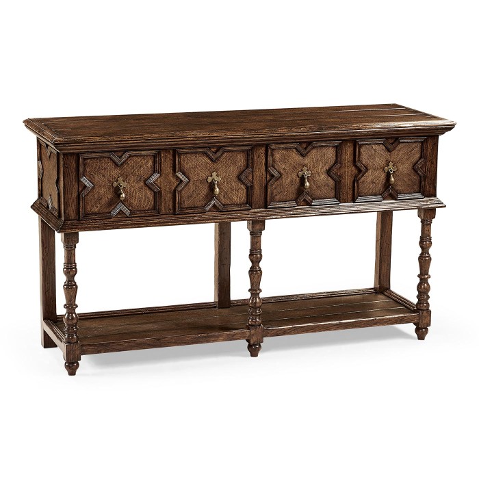 Traditional Tudor Style Dark Oak Buffet
