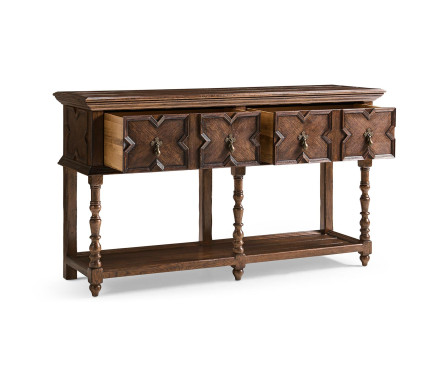 Traditional Tudor Style Dark Oak Buffet