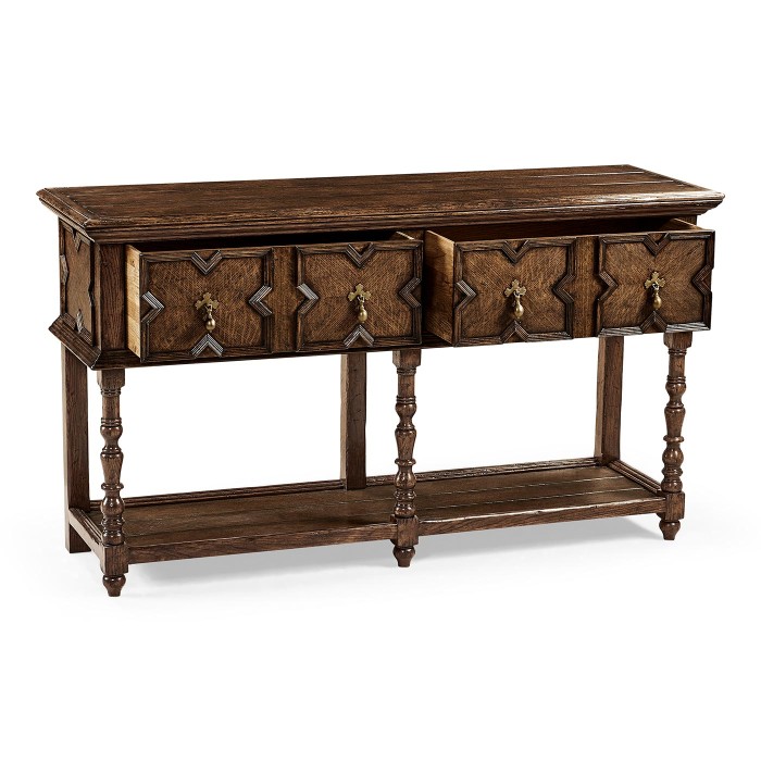 Traditional Tudor Style Dark Oak Buffet