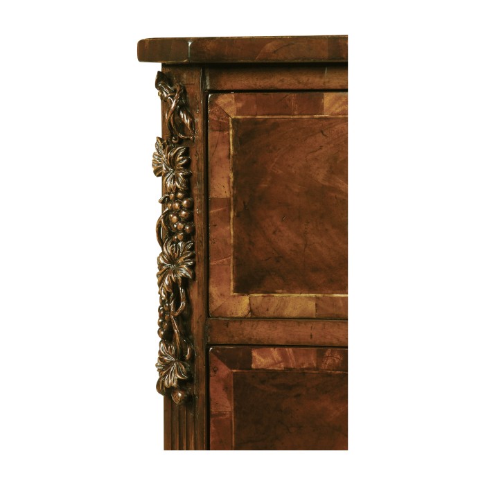 Mahogany and Oyster Serpentine Chest