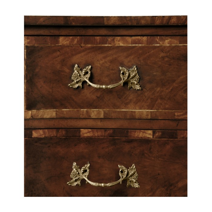 Mahogany and Oyster Serpentine Chest
