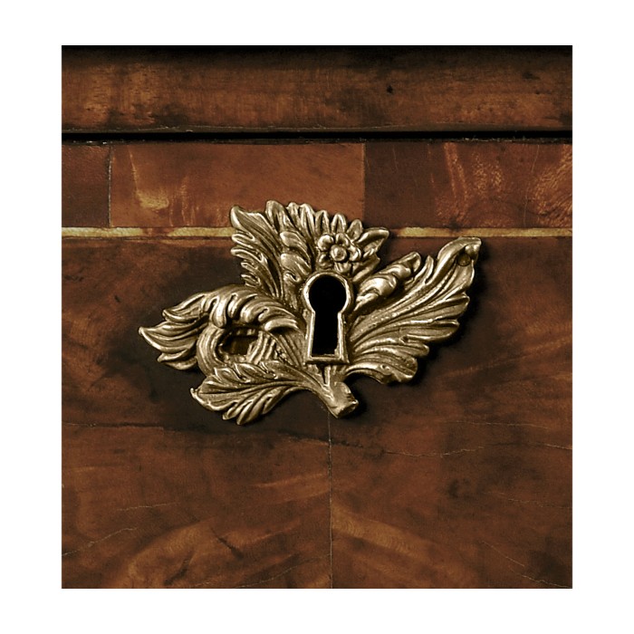Mahogany and Oyster Serpentine Chest