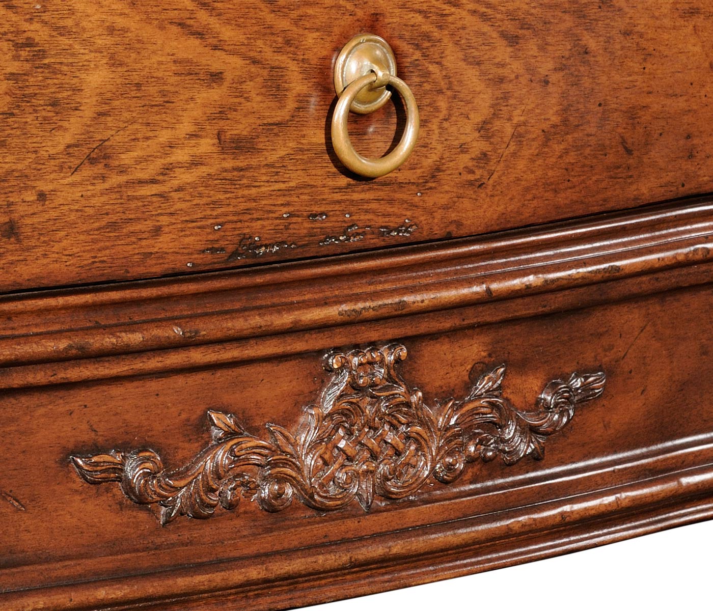 Walnut Chest or Collectors Cabinet on Stand