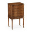 Walnut Chest or Collectors Cabinet on Stand