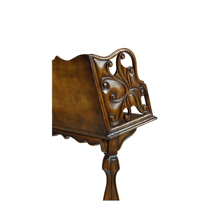 Victorian Walnut Floor Standing Book Trough
