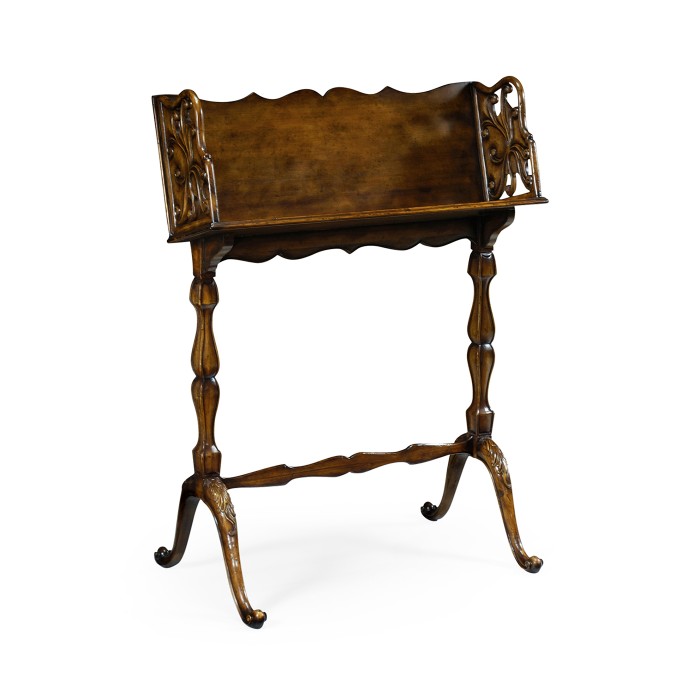 Victorian Walnut Floor Standing Book Trough