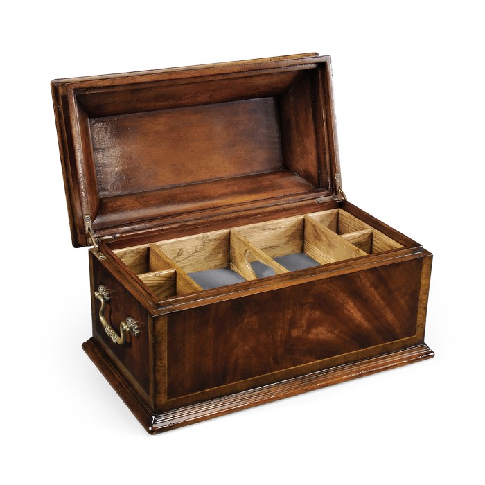 Crotch Mahogany Coffer Jewellery Box