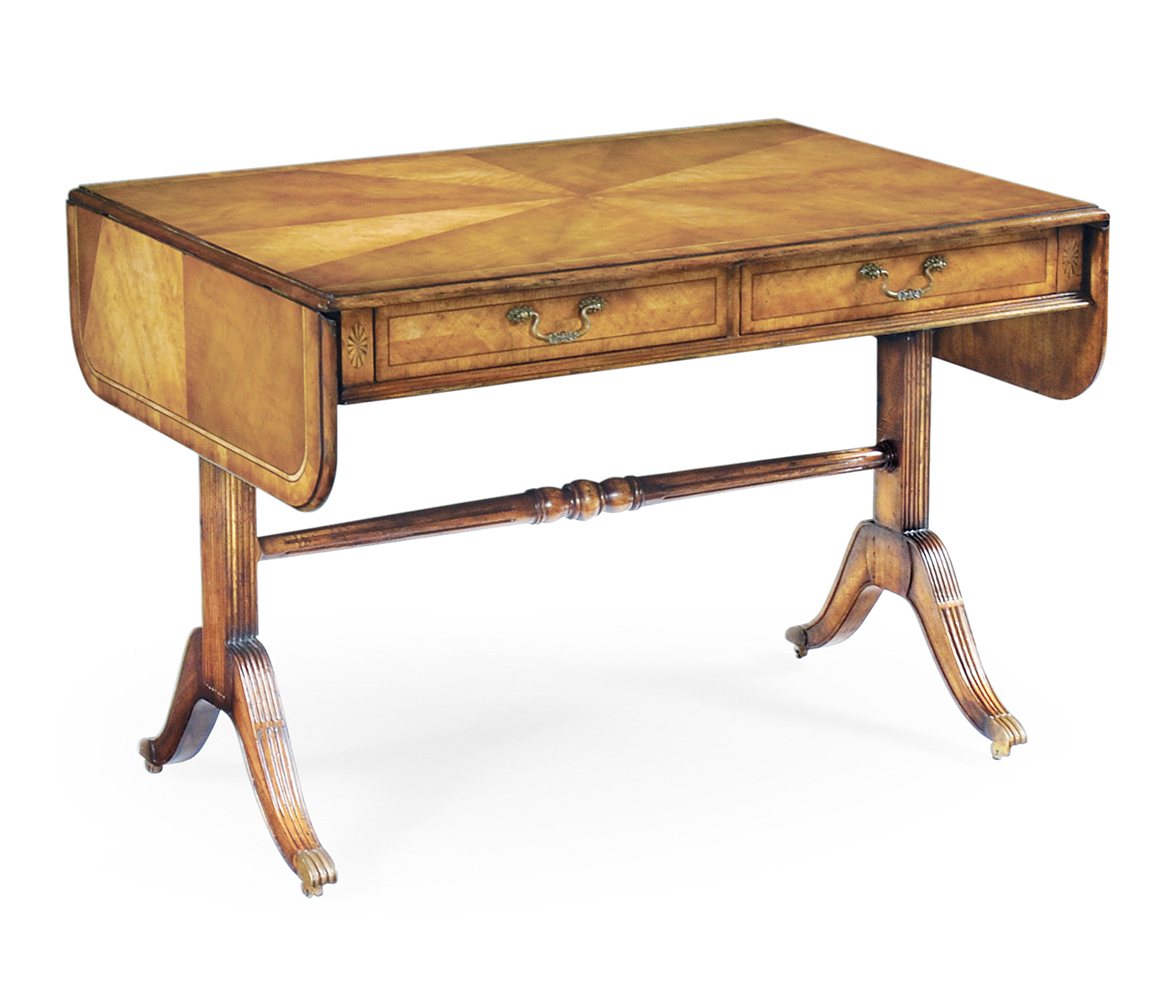 Regency satinwood folding library table