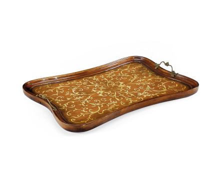 Rectangular Seaweed Marquetry Tray