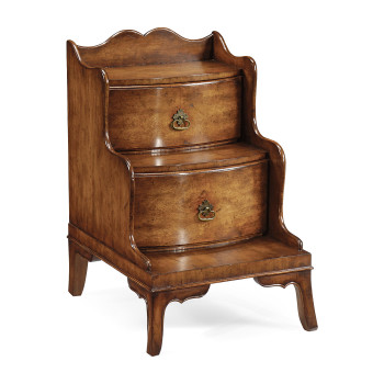 Country Walnut Bed Steps