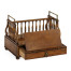 Double Sided Walnut Table Book Stand with Reading Slide