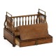 Double Sided Walnut Table Book Stand with Reading Slide