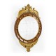 Regency walnut & gilt round convex églomisé mirror (Small)