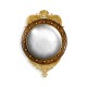 Regency walnut & gilt round convex églomisé mirror (Medium)