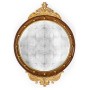 Regency Walnut & Gilt Round Convex Églomisé Mirror (Large)
