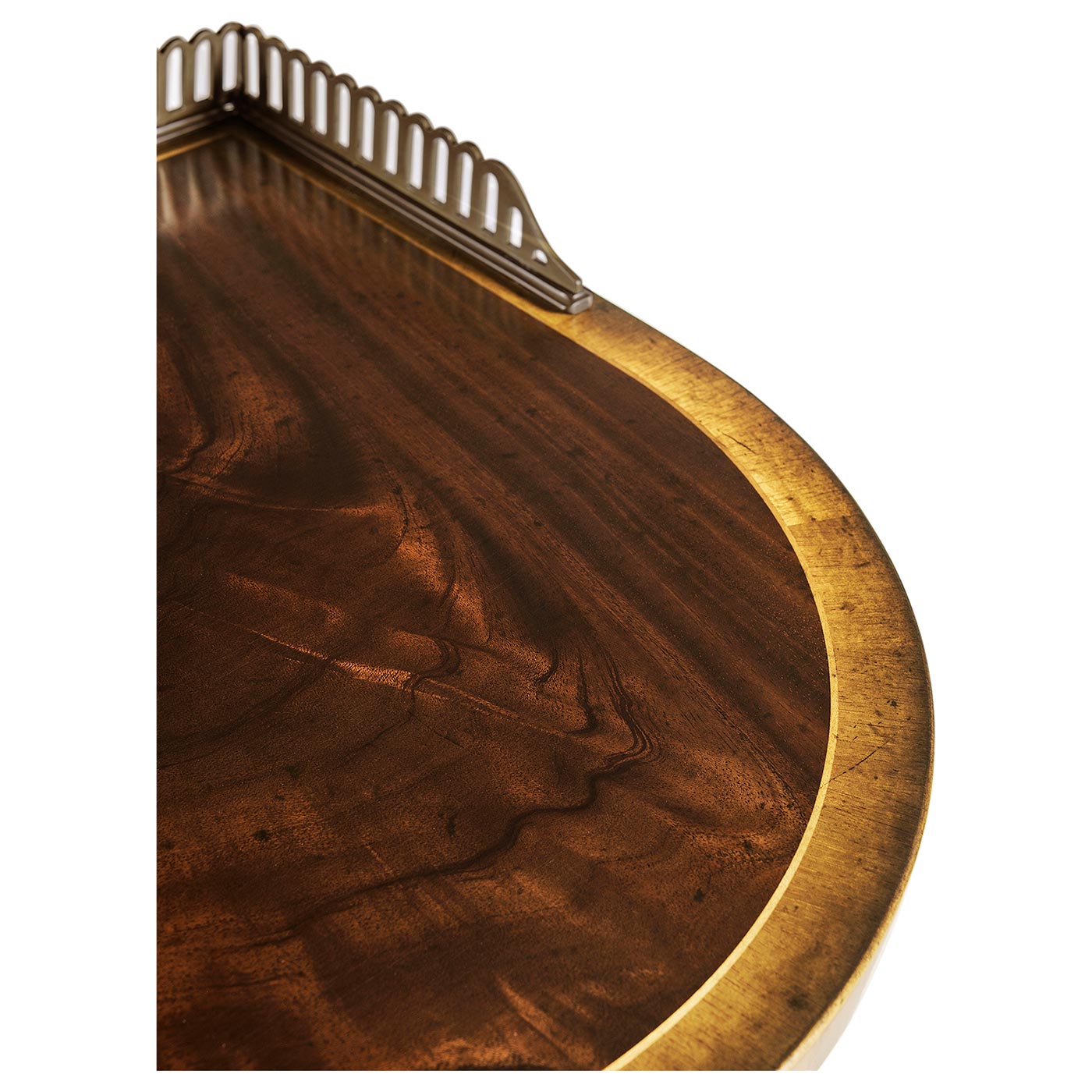 Mahogany Scalloped Console