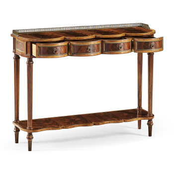 Mahogany Scalloped Console
