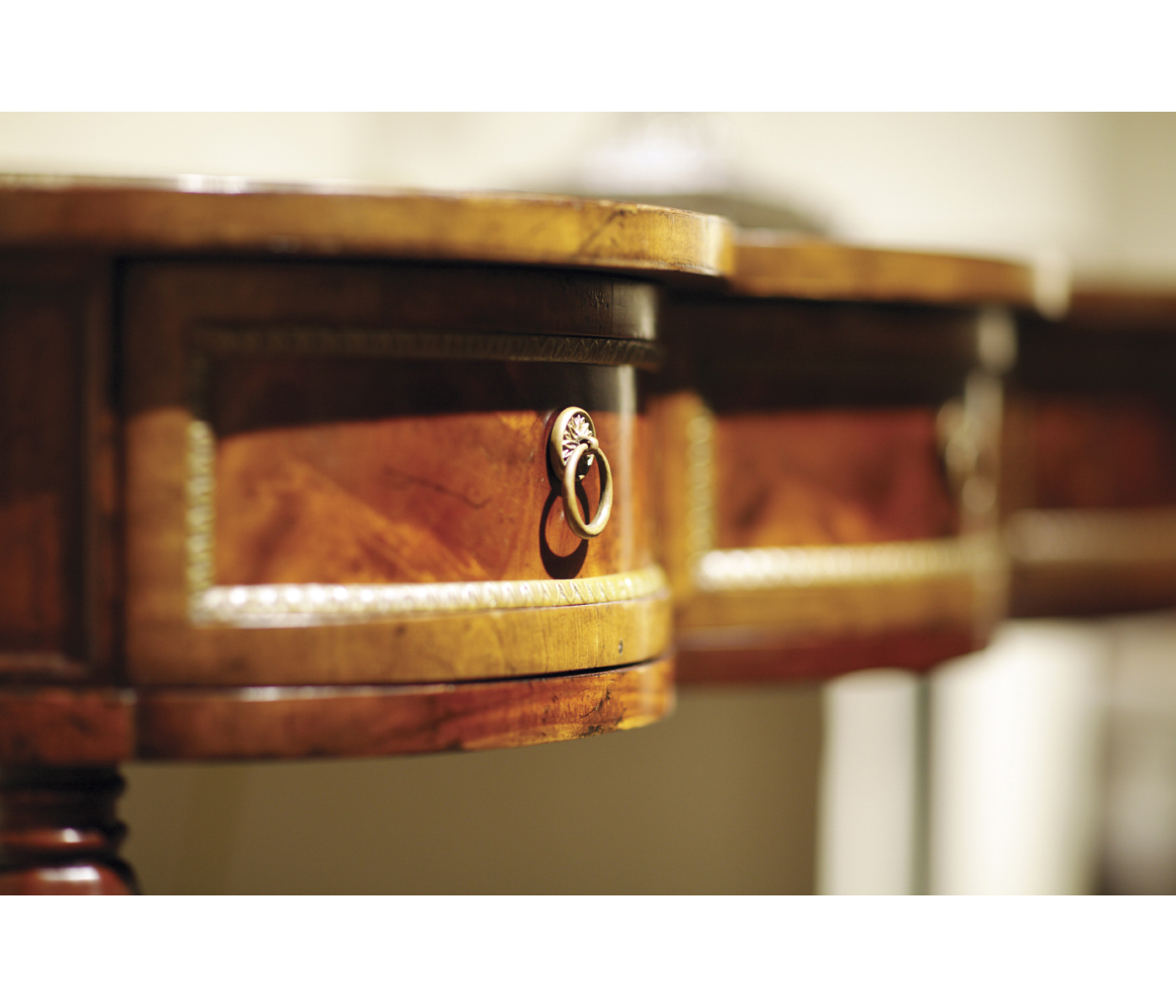 Mahogany Scalloped Console