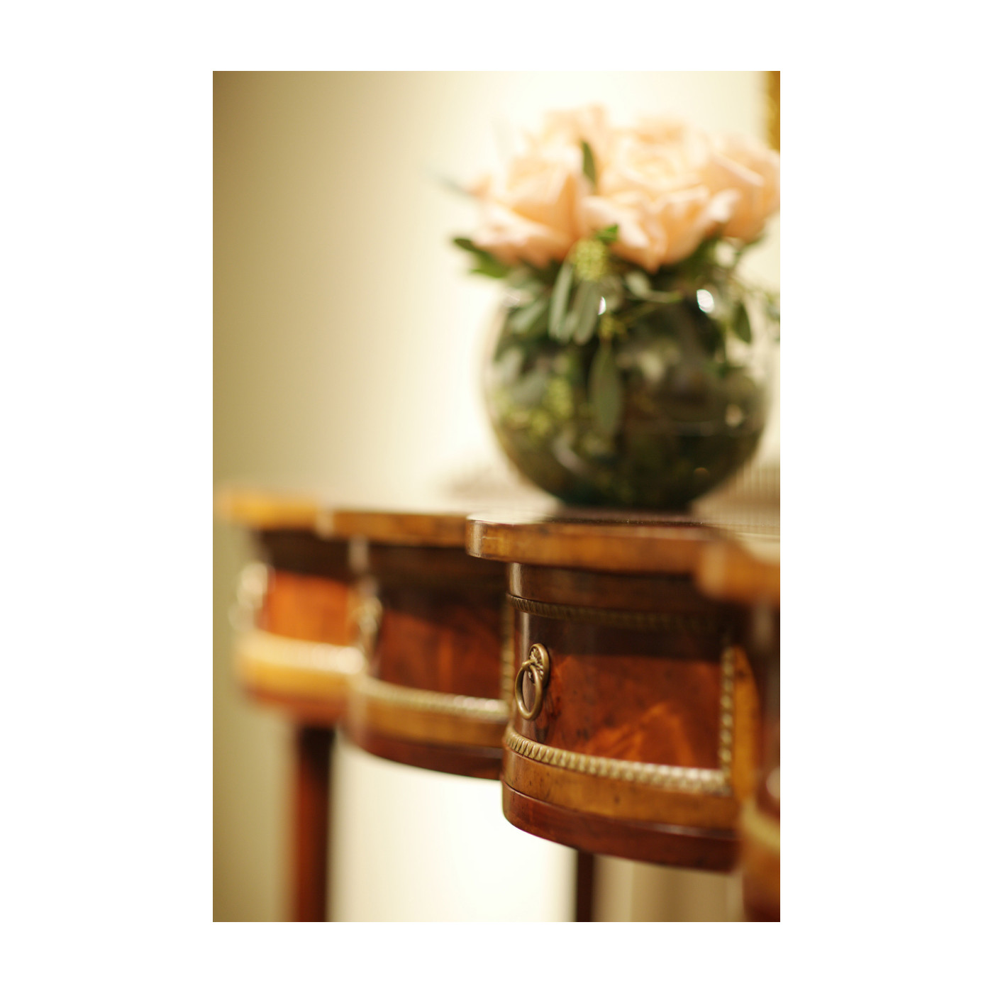 Mahogany Scalloped Console