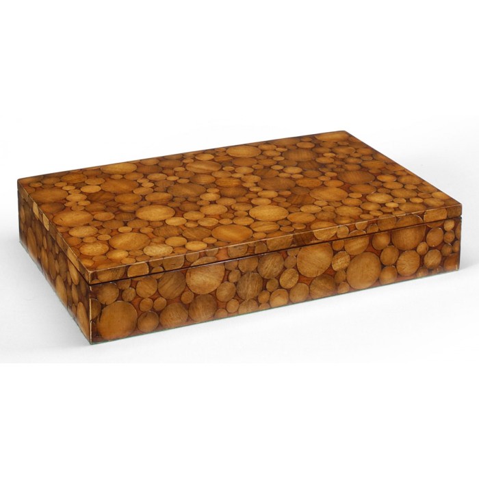Circular Veneered Place -Mat Box