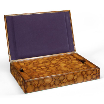 Circular Veneered Place -Mat Box