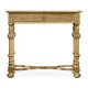 Chip Carved Natural Oak Rectangular Side Table
