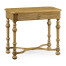 Chip Carved Natural Oak Rectangular Side Table