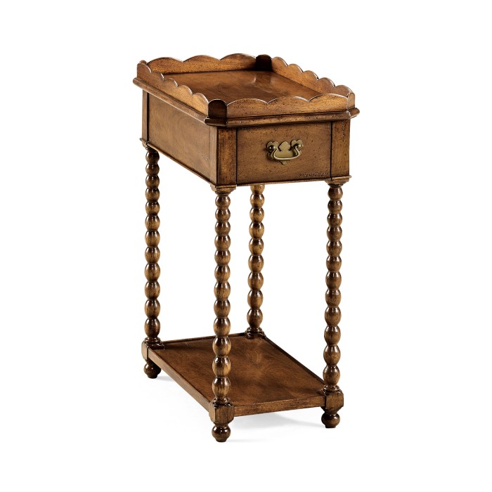 Queen anne rectangular lamp table