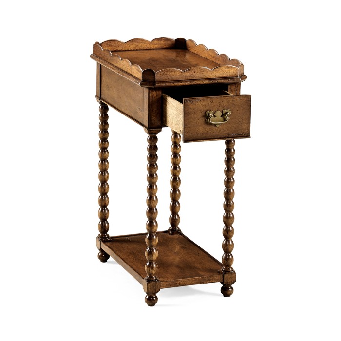 Queen anne rectangular lamp table