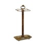 Walnut & Brass Umbrella Stand