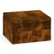 Rectangular Patchwork Mahogany Drink Coasters Box